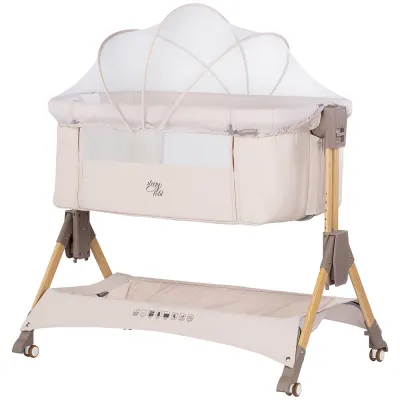 Patut co-sleeper pliabil Chipolino SleepNFold cashmere HUBKOSSF0264CA