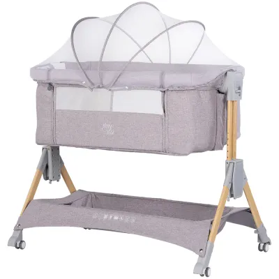 Patut co-sleeper pliabil Chipolino SleepNFold platinum HUBKOSSF0262PL