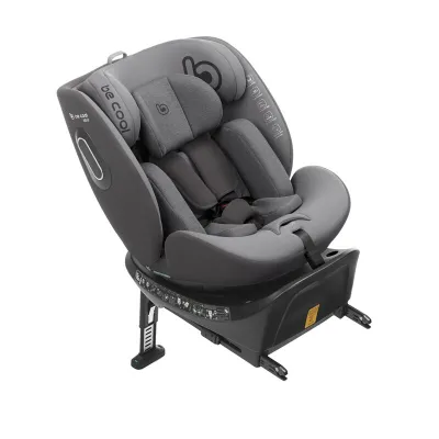 Scaun auto, Be Cool, Nitro, I-Size, Rotire 360 grade, 40-150 cm, 0-36 kg, Cu Isofix, ECE R129, Be Smoke BYN8420421095225