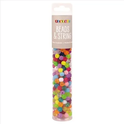 Set creatie cu de 250 de margele colorate rotunde cu striatii - okepb2472433