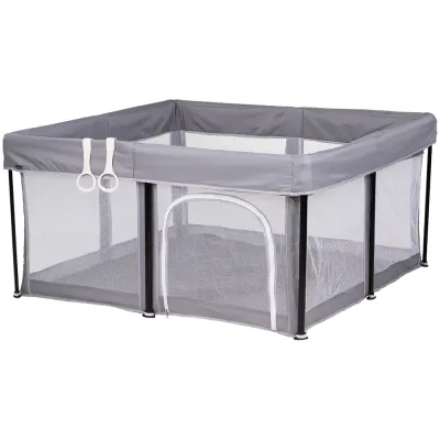 Tarc de joaca Chipolino Vibe 120x120 cm grey HUBKOIVI0251GY