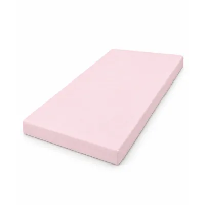 Saltea SmartNest 130x60x12 cm in 5 straturi pentru paturi copii 2-6 ani, husa bumbac ranforce roz uni - ASC6427968001797