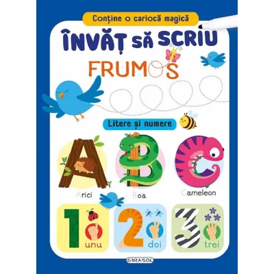 Invat sa scriu frumos - litere si numere