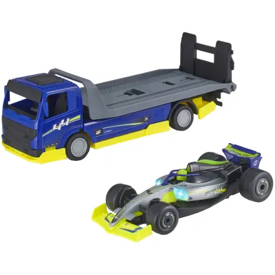Masina Dickie Toys Formula Transporter Team Split 35 cm cu lumini si sunete HUBS203766000