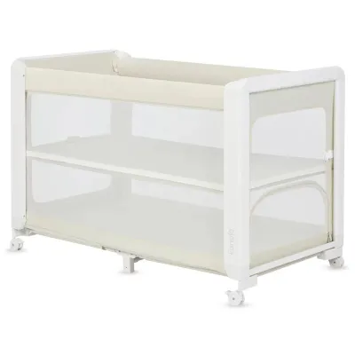 Patut multifunctional, Lionelo, Patty, 5 in 1, 0- 36 luni, Co-sleeper, Tarc de joaca, Patut de calatorie, Laterala rabatabila, 2 trepte reglare saltea, Roti, Husa transport inclusa, Bej BYNLO-PATTY_BEIGE_SAND