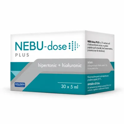Solutie pentru inhalare Solinea Nebu-dose Plus, cu clorura de sodiu 3% si acid hialuronic, 30 fiole x 5 ml BITnebudosePlus