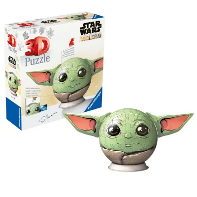 Ravensburger - Puzzle 3D Star Wars The Mandalorian figurina Grogu cu urechi 72 piese - ARTRVS3D11556