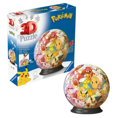 Ravensburger - Puzzle 3D bila personaje Pokemon 72 piese - ARTRVS3D11595