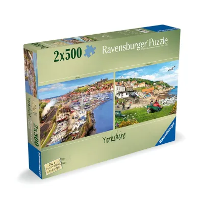 Ravensburger - Puzzle peisaje pitoresti Yorkshire Whitby si Runswick Bay 2x500 piese - ARTRVSPA00011