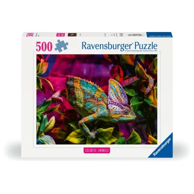 Ravensburger - Puzzle animale colorate cameleon 500 piese - ARTRVSPA01333