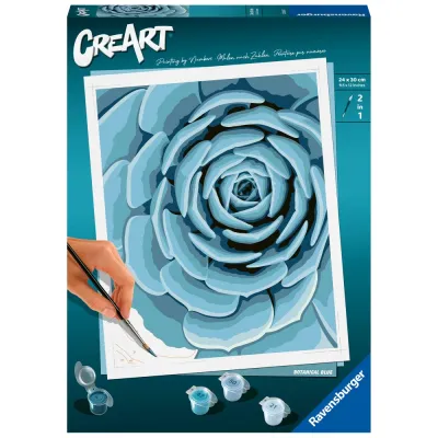 Ravensburger - CreArt pictura pe numere pentru adulti planta suculenta albastra - ARTRVSPBN23610