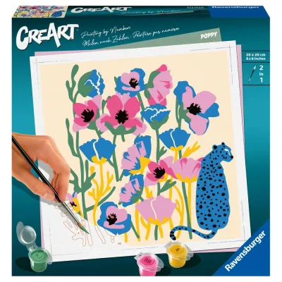 Ravensburger - CreArt pictura pe numere pentru adulti maci colorati - ARTRVSPBN23667