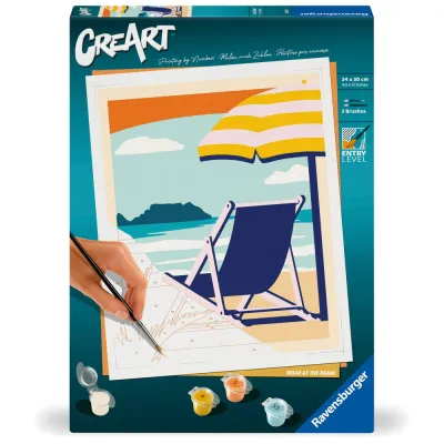 Ravensburger - CreArt pictura pe numere pentru adulti relaxare la plaja - ARTRVSPBN23897