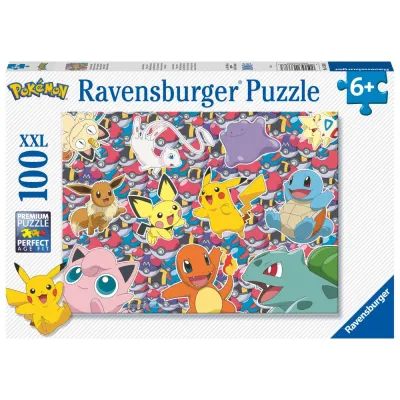Ravensburger - Puzzle Pokemon gata de lupta 100 piese XXL - ARTRVSPC13338