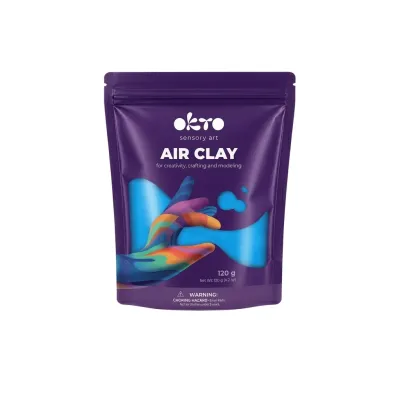 Air Clay pentru modelaj, 120 grame, Okto - Albastru KRTOK25053
