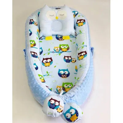 Babynest Plush MyKids 0115 Owls Blue MYK00086380