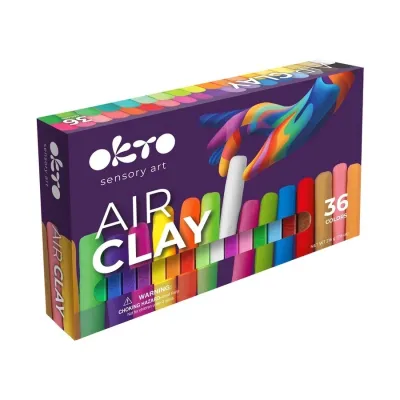 Set de modelaj OKTO Air Clay, 24 culori, 144 g, 3 ani+ KRTOK25002