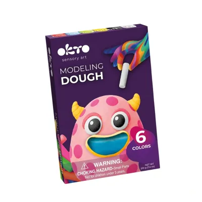 Set de plastilină pentru modelaj OKTO, 6 culori, 210 g, 3 ani+ KRTOK25007