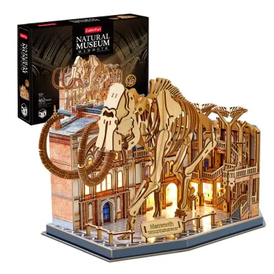 Cubic Fun - Puzzle 3D cu LED muzeul natural Mamut 463 piese - ARTCUL547h