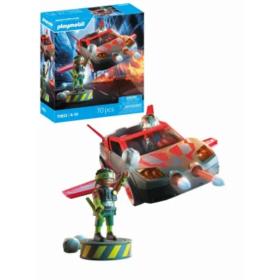 Playmobil - Jucarie de rol Lupta eroului cu vehicul - ARTPM71832