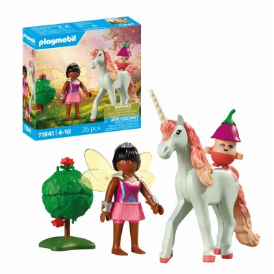 Playmobil - Jucarie de rol Figurina de colectie unicornul Sky Rose si zana - ARTPM71841