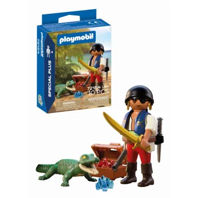Playmobil - Figurina pirat si caiman - ARTPM72154