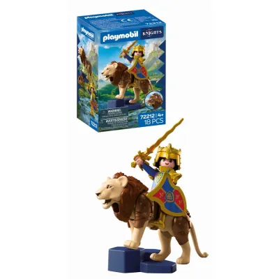 Playmobil - Jucarie de rol Leu cu cavaler auriu - ARTPM72212