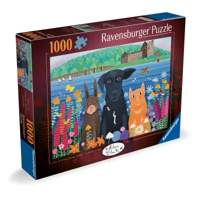 Ravensburger - Puzzle animalute la castelul Eilean Donan 1000 piese - ARTRVSPA01575