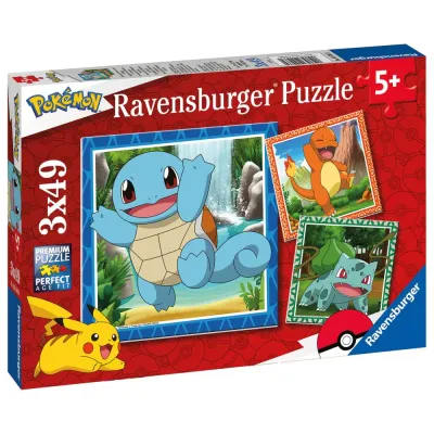 Ravensburger - Puzzle personaje Pokemon 3x49 piese - ARTRVSPC05586
