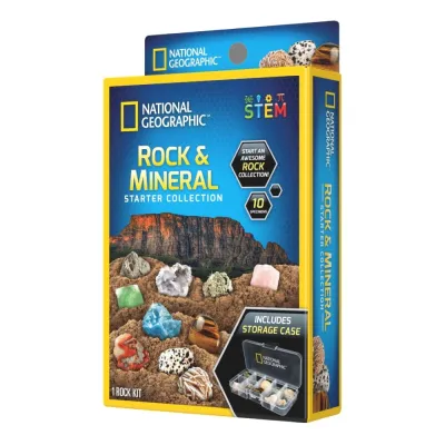 National Geographic - Set educativ cu 10 Exemplare de roci si minerale - ARTNG23729