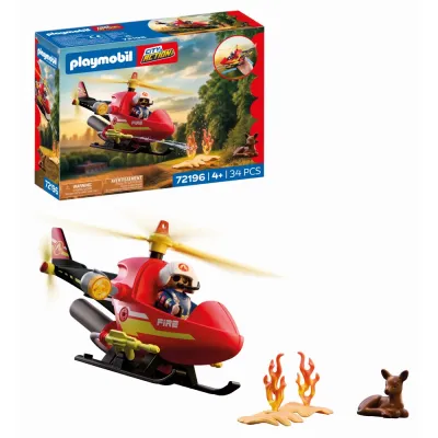 Playmobil - Jucarie de rol Elicopter de pompieri - ARTPM72196
