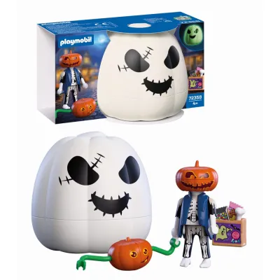 Playmobil - Dovleac de Halloween si Figurina cu cap de dovleac - ARTPM72358