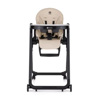 Scaun de masa, Petite&Mars, Tasty, Multifunctional 3 in 1, Pana la 15 kg, Reglabil pe inaltime in 7 pozitii, Spatar reglabil pana la 175 grade, Suport picioare si tavita reglabile, Cu roti, Pliabil, Aluminiu, 6-36 luni, Bej BYN361375