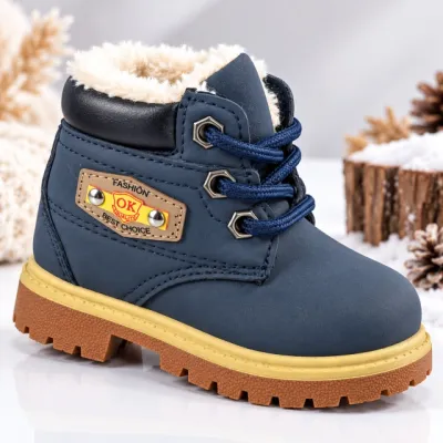 Ghetute imblanite, superbaby model ok fashion, bleumarine, baieti, piele ecologica