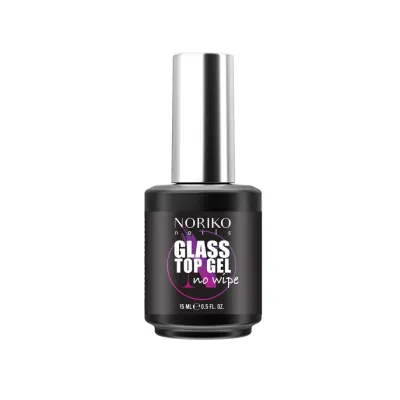 Glass Top Gel No Wipe Noriko Nails 15 ml, fără HEMA, di-HEMA și TPO, Luciu Intens, Efect de Sticlă 15-ml EXL2779_2421