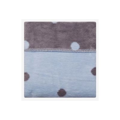 Paturica bebelusi Bumbac Buline 75x100 Womar Zaffiro AN-KBB-01 BBJAN-KBB-01_Albastru/Gri