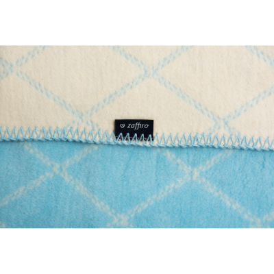 Paturica bebelusi Bumbac Romburi 75x100 Womar Zaffiro AN-KBR-01 BBJAN-KBR-01_Albastru/Bej
