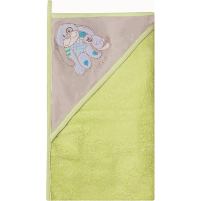 Prosop de baie cu gluga imprimeu velur 100 x 100 cm Womar Zaffiro AN-OW-01-10 BBJAN-OW-01-10_Verde/Gri/Albastru