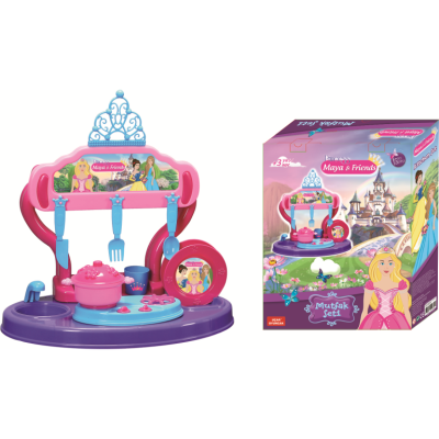 Bucatarie copii 15 piese Princess Maya and Friends Ucar Toys UC126 BBJUC126_Initiala