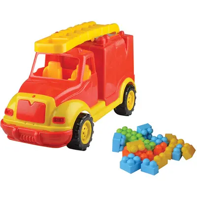 Masina pompieri 43 cm cu 38 piese constructie, in cutie Ucar Toys UC85 BBJUC85_Initiala