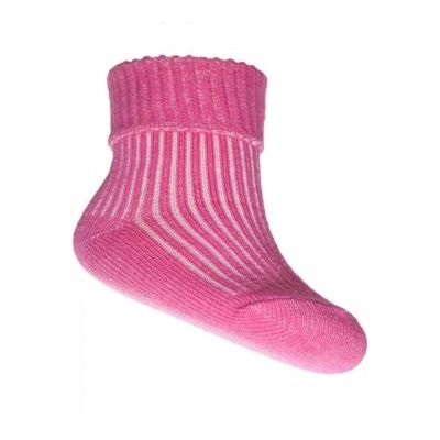 Ciorapei roz pentru bebelusi cu banda de elastic lejera SKC-Roz-s1.0-3 luni