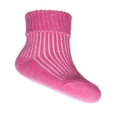 Ciorapei roz pentru bebelusi cu banda de elastic lejera SKC-Roz-s1.3-6 luni (Marimea 18 incaltaminte)