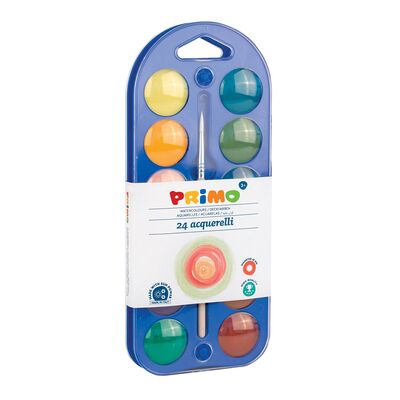 Acuarele Morocolor Primo, diametru pastila 25 mm, 24 culori/cutie - BPTCMC15509