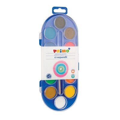 Acuarele Morocolor Primo, diametru pastila 30 mm, 12 culori/cutie - BPTCMC15402