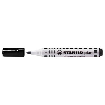 Marker pentru tabla Stabilo Plan 64, varf rotund, 2.5-3.5mm, negru - BPTCSW6411
