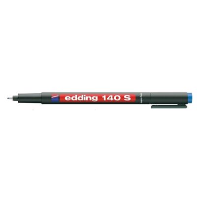 Marker permanent Edding OHP 140S, corp plastic, varf rotund, 0.3 mm, albastru - BPTCED1403
