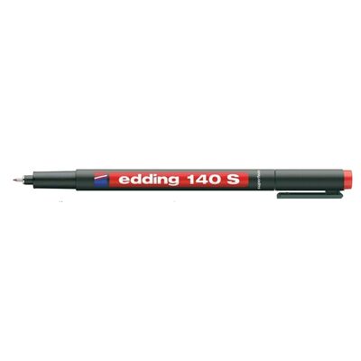 Marker permanent Edding OHP 140S, corp plastic, varf rotund, 0.3 mm, rosu - BPTCED1402