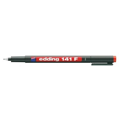 Marker permanent Edding OHP 141F, corp plastic, varf rotund, 0.6 mm, rosu - BPTCED1412