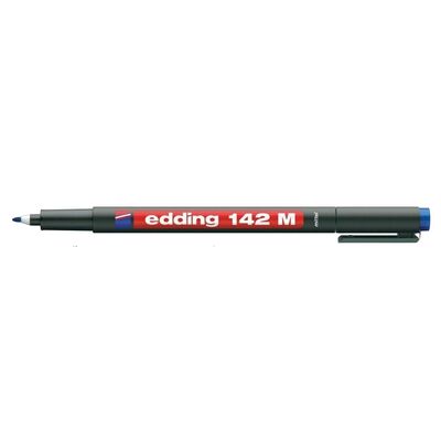 Marker permanent Edding OHP 142M, corp plastic, varf rotund, 1 mm, albastru - BPTCED1423