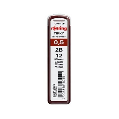 Mine creion mecanic Rotring, 0.5 mm , 2B, 12 bucati/cutie - BPTCRO505506
